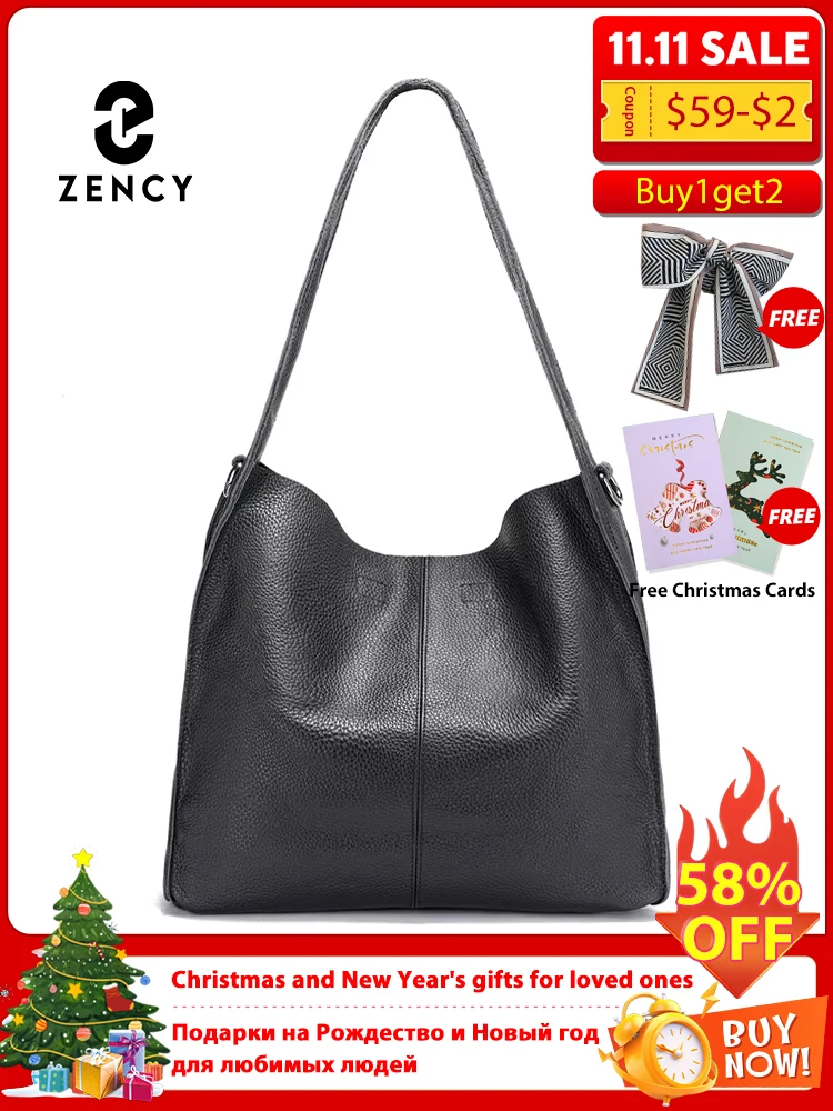 

Zency Сумка на плечо из натуральной кожи для женщин Мягкая сумка через плечо Дизайнерская сумка через плечо с широким ремешком Рабочая сумка-тоут Коричневый Натуральный