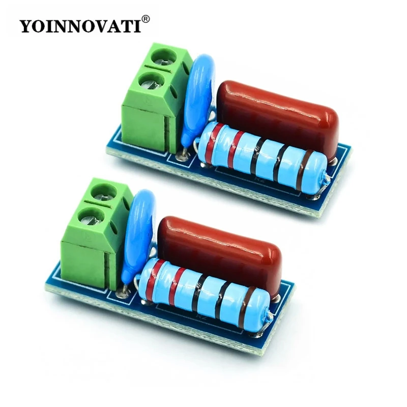 1/2/5pcs RC Absorption/Snubber Circuit Module Relay Contact Protection Resistance Surge Circuit Anti-interference Module