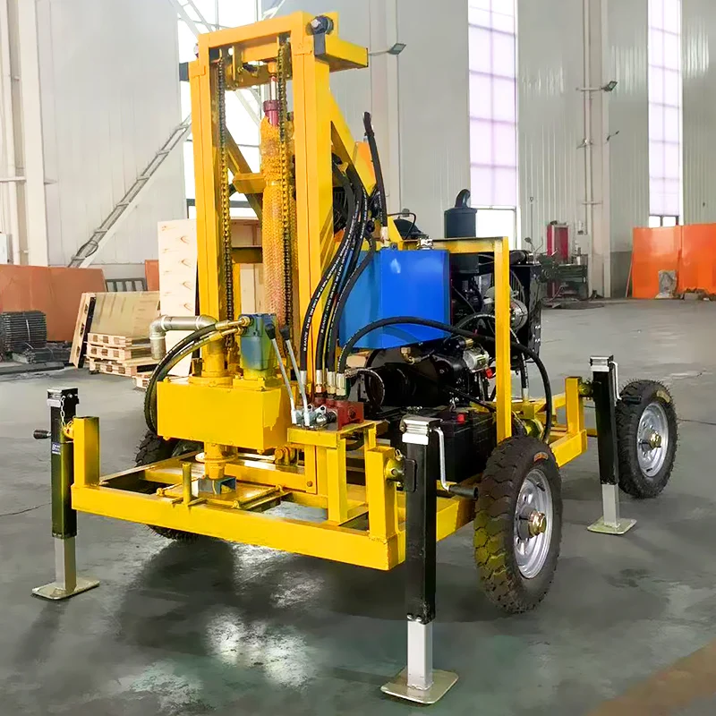 جهاز حفر آبار المياه المثبت على عمق 200 متر، آلة بئر الثقيلة، محرك مضخة تروس للصناعة الزراعية #4