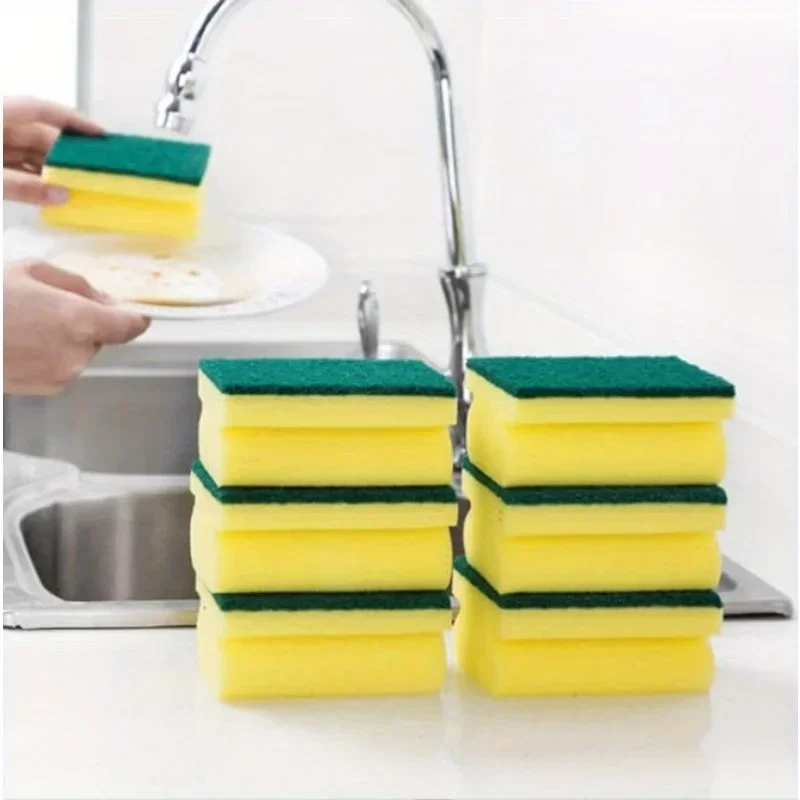 10PCS Haushalts Schwamm Geschirrtuch Geschirr Schwamm Mit Hängen Loch Hohe Dichte Schwamm Wischen Küche Reinigung Schwamm Block