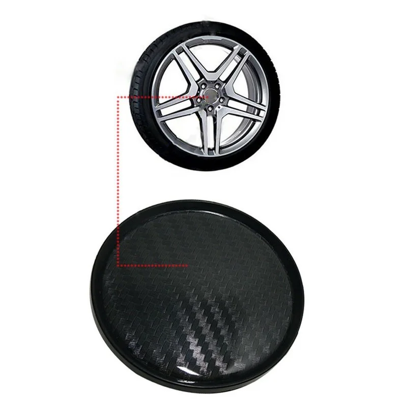 4Pcs Auto Wheel Hub Center Caps Carbon Fiber Texture 60mm Car Wheel Caps Decor Center Cover Black Exterior Parts Car Accessories