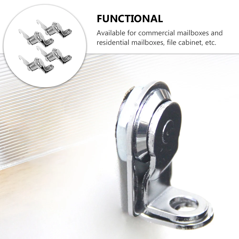 

4pcs File Cabinet Padlock Zinc Alloy Security Lock for Mailbox Letter Box Drawer Office Locker Cupboard Hardware Lock Cylinder