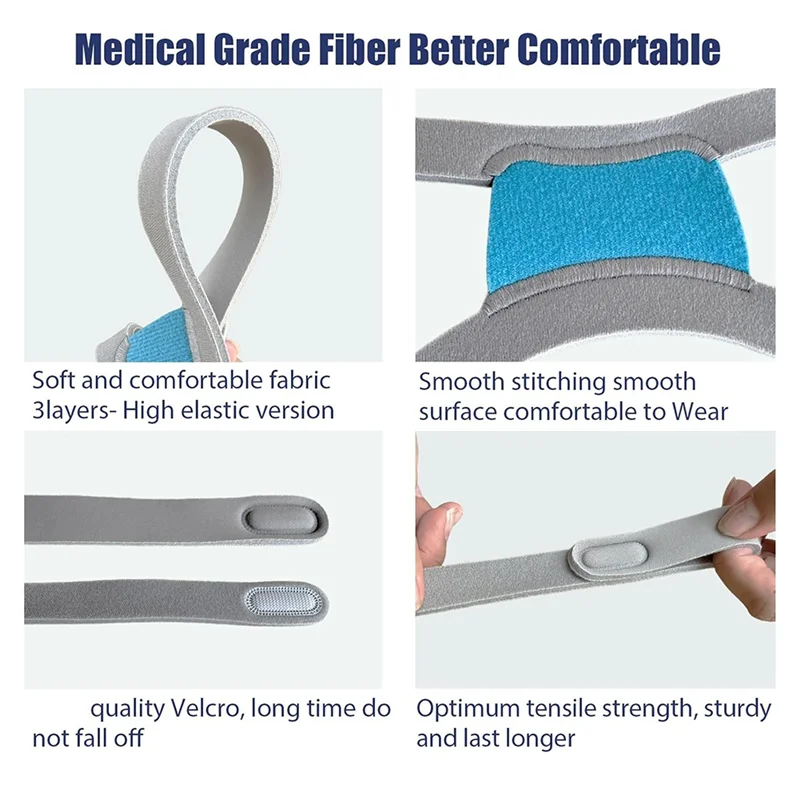 AT02-2 팩 Airfit F30i 헤드기어용 교체용 헤드기어 F30i 풀 페이스 마스크 스트랩용 CPAP 스트랩