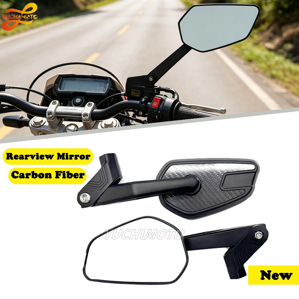 Carbon Fiber Aluminum Alloy For H/onda NX500 CRF450R CRF250R M8/M10 Universal Adjustabale Rearview Mirror Side Rear View Mirrors