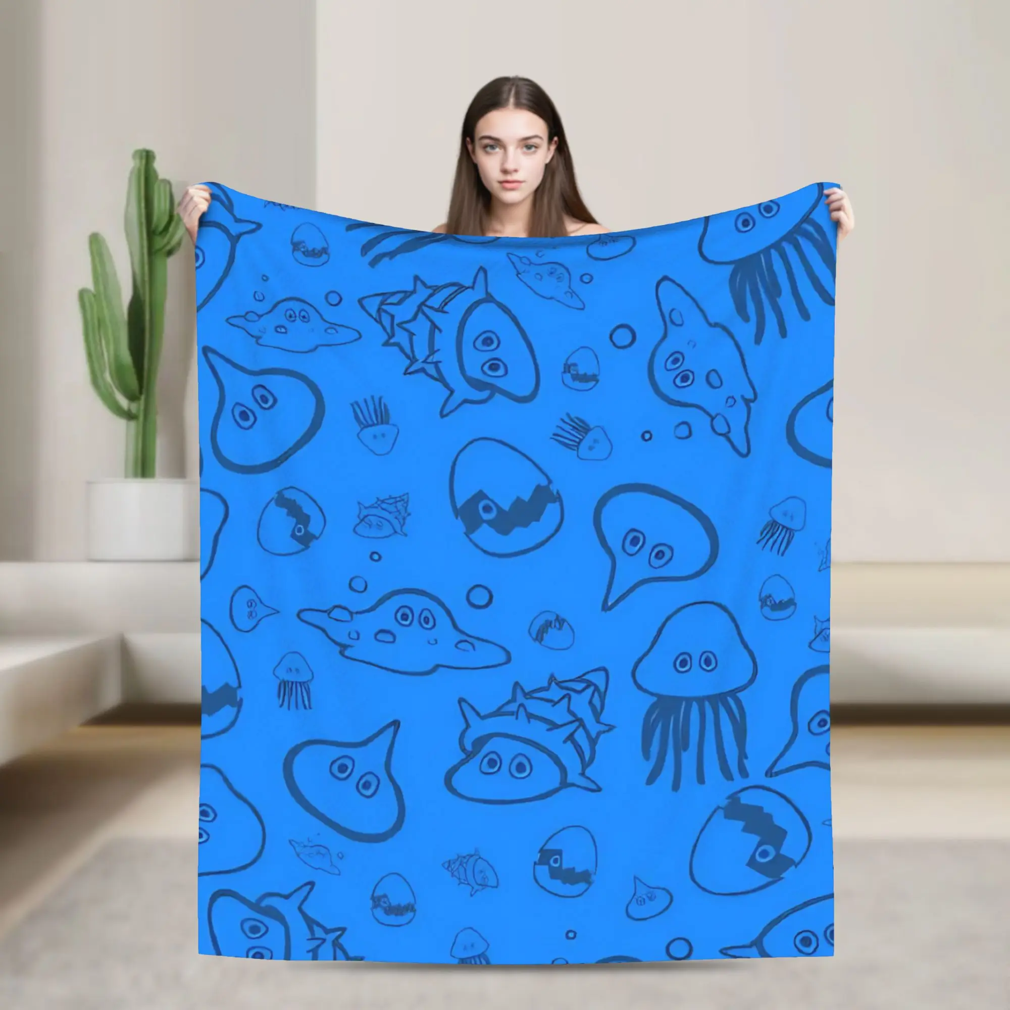 D-Dragon Quest Slimes Blanket Quality Soft Warm  Throw Blanket Winter Kids Couch Chair Sofa Bed Funny Bedspread