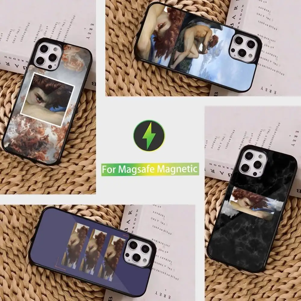

The Fallen Angel Painting Phone Case For iPhone 16,15,14,13,12,11,Pro,Max,Plus,Mini, Magsafe,Magnetic Wireless Charging Case