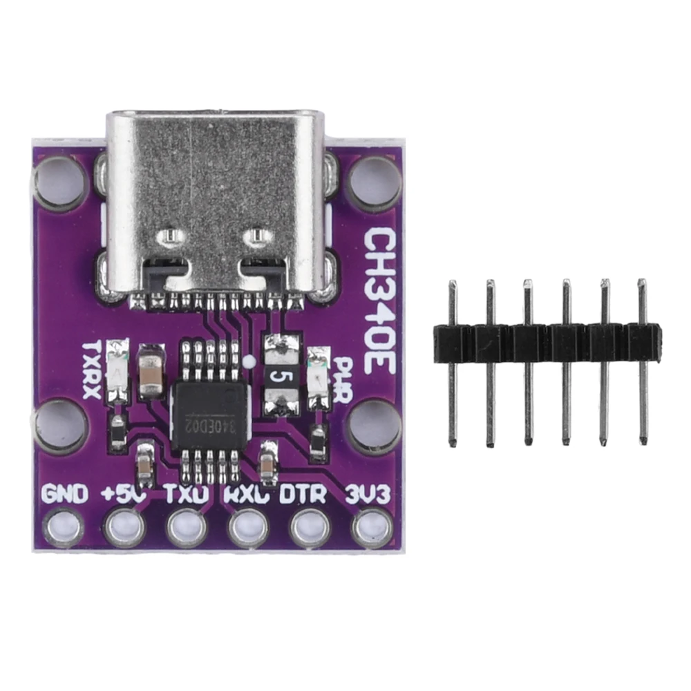 USB to TTL Module CH340E/CH340C/CH9340C Serial Converter Downloader TYPE-C Interface