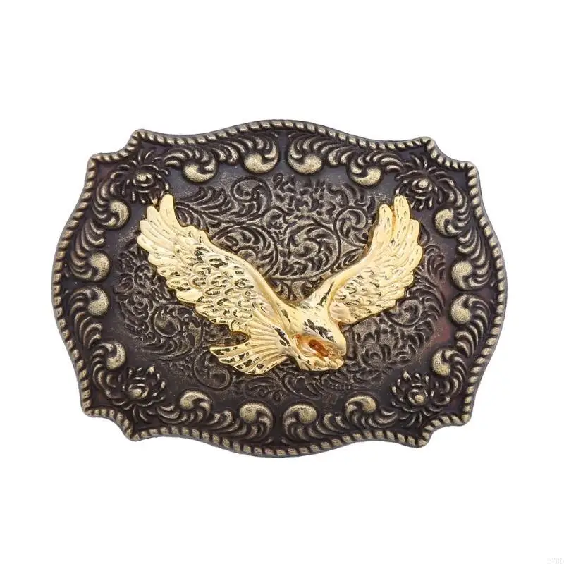 Vintage Metal Carved Pattern Belt Buckle Delicate Belt Buckle DIY Waistband Accessories Western Cowboy Rock