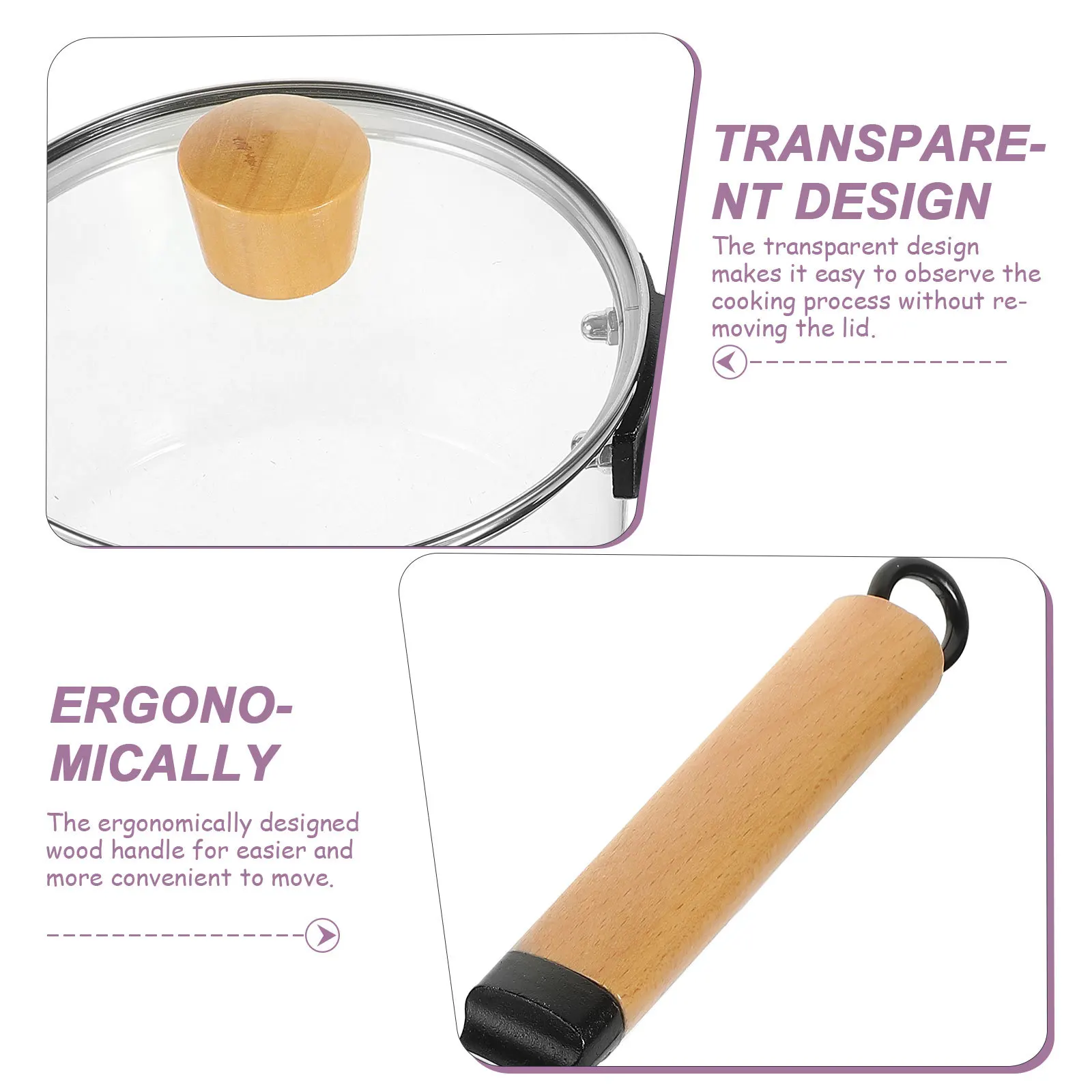 

1pc Glass Soup 1.5L Clear Heat Resistant Cooking Pot With Lid For Noodles Milk Butter Kitchen Cookware Stew Pot Transparent