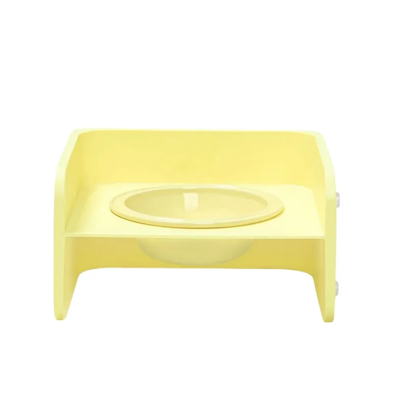 Mango Pet Food Bowl Stand Ceramic Cat Bowl with Water Bowl Interlocking Dog Cat Feeding Dish Can Be Used As Table for Pets MF932