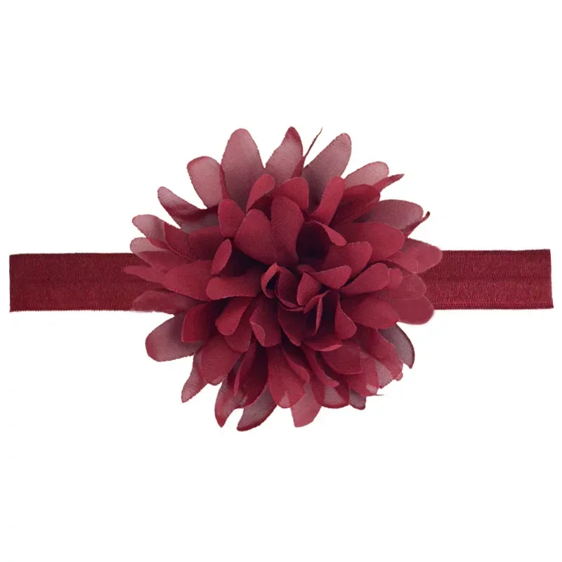 Lovely Newborn Baby Girls Chiffon Flower Headbands Toddler Headwear Photography Props Infant Hair Accessories Birthday Gifts