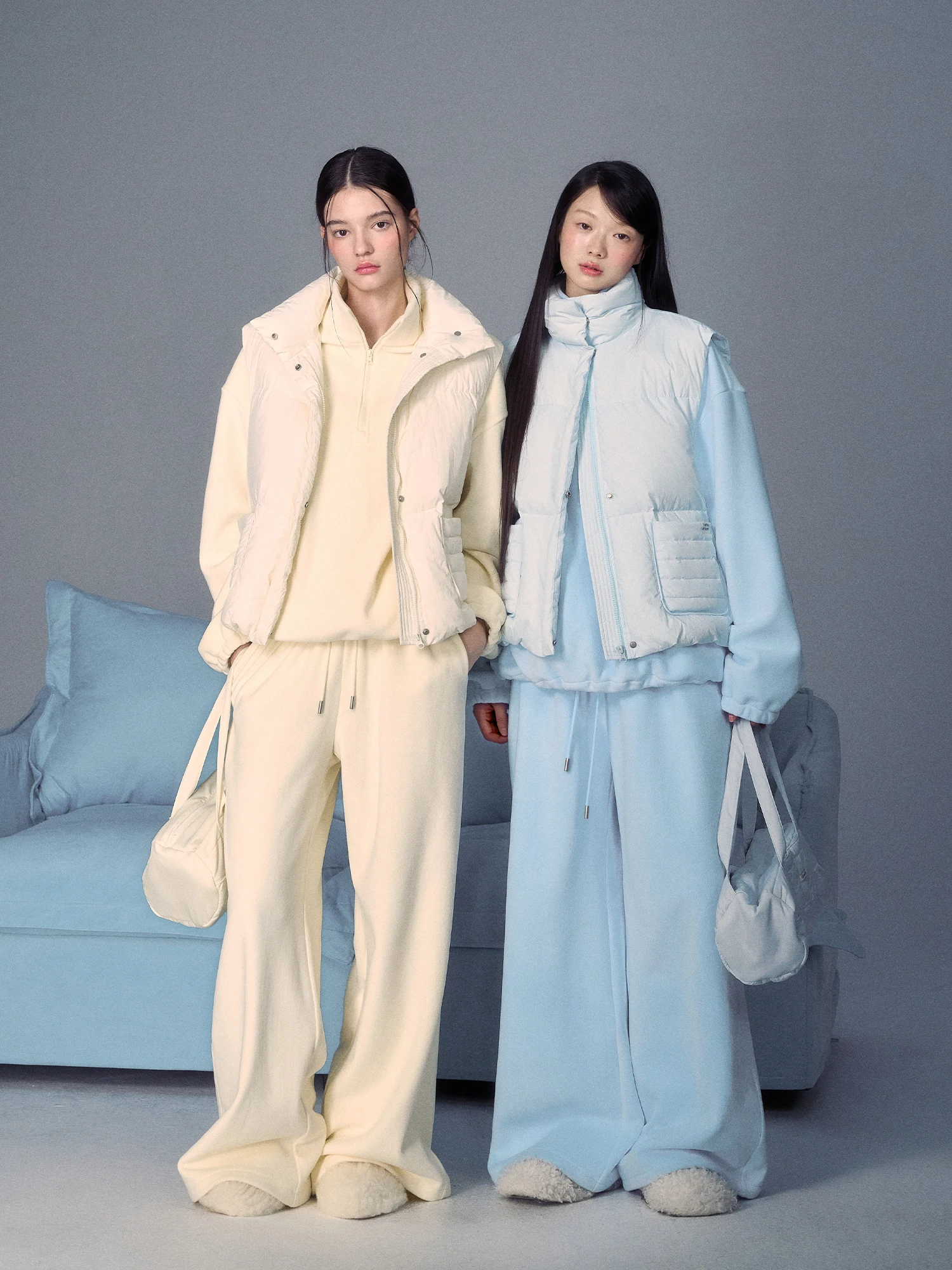 

LaluneDuCiel Women's Casual Warm Loose Fce Vest Winter Outerwear Pure Color Simple Sle Nylon Fabric No-Sve Jaet