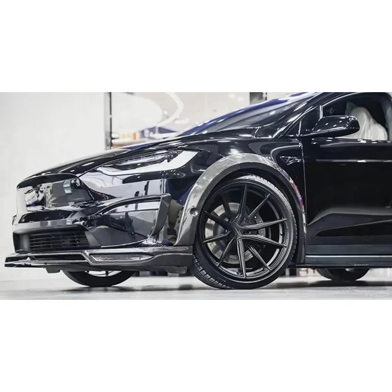 Auto Accessories  MODEL X Wide Surround Carbon Fiber  Wheel Eyebrow Body Kit 2022 2023 2024