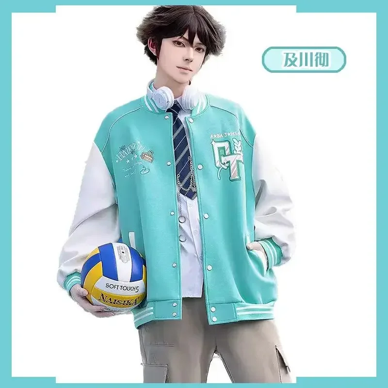 Anime Haikyuu!!、 shoyo hinata kozume kenma oikawa tooru Baseball Uniform Freizeit Jacekt Cosplay Kostüm Unisex Mäntel Geschenk