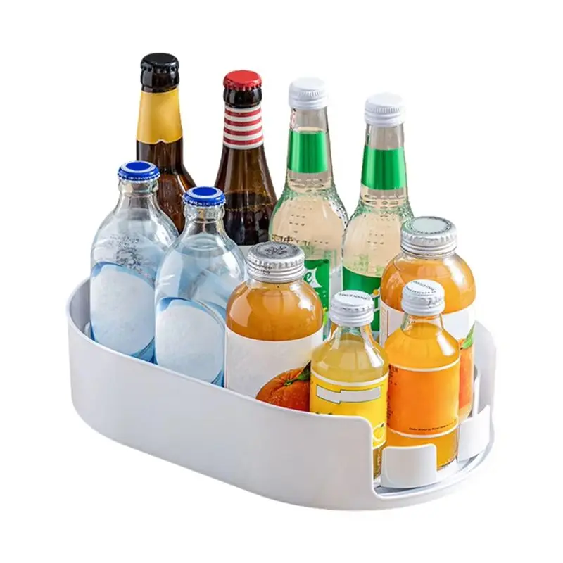A96K-Rotating Storage Rack Refrigerator Turntable Organizer Fridge Rotatable Storage Box For Cabinet Kitchen Use