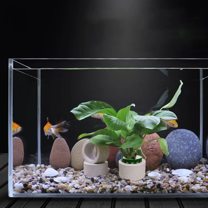 

10Pcs Ceramic Aquarium Plant Fixed Rings Aquarium Landscape Accessories