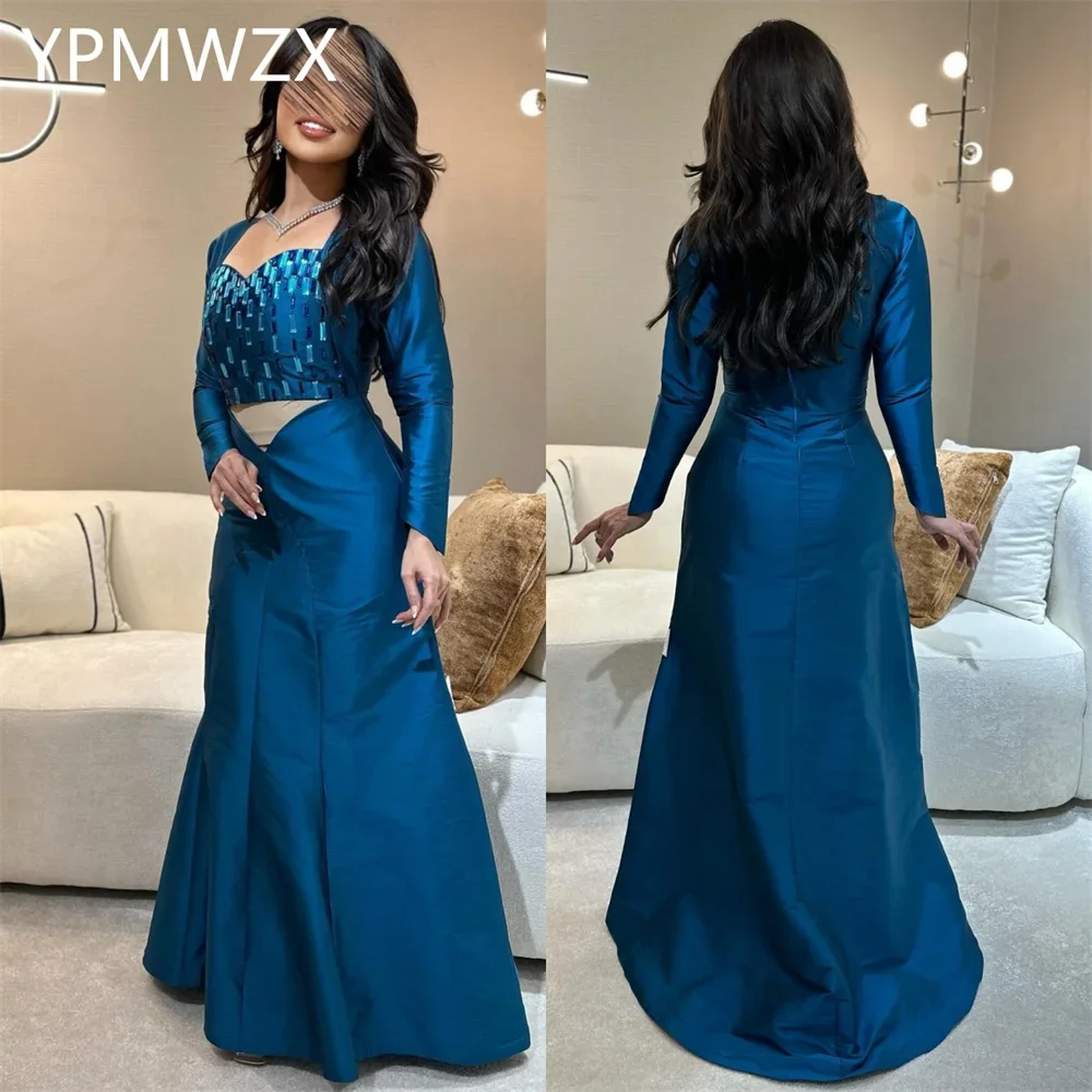 Customized Prom Gown Formal Women Party Occasion YPMWZX Square Collar Column Floor Length Skirts Bespoke Occasion Dresses Evenin