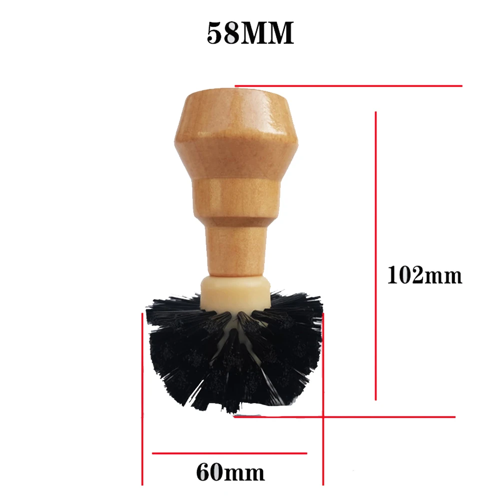 For Daily Espresso Brewing Yellow Espresso Portafilter Brush Coffee Machine Maintenance Brush Ergonomic Grip Design