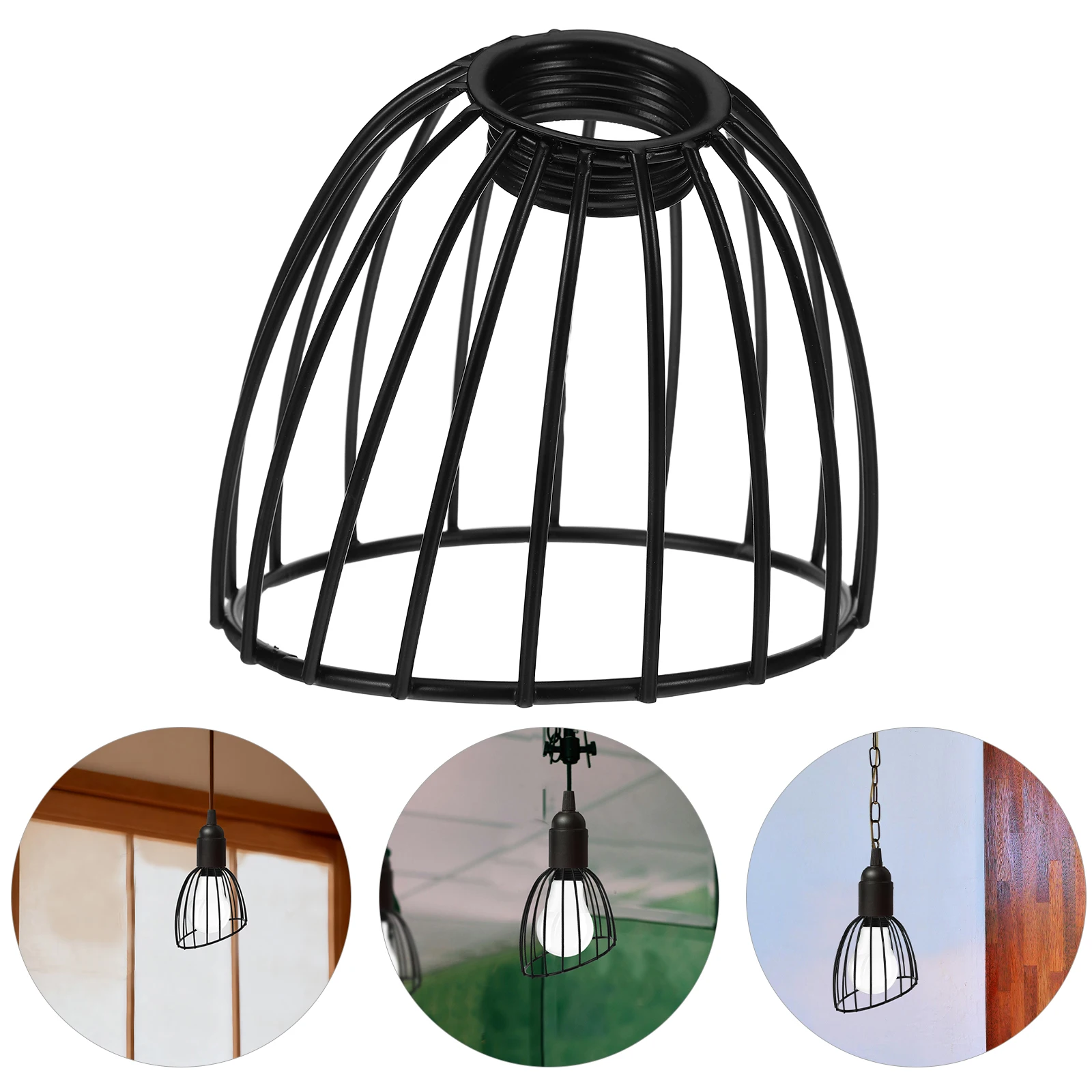 

Mini Iron Lamp Shade Black 8Cm Aperture Decorative Light Cover for Ceiling Fixture Pendant Wall Desk Lamp Industrial Style Metal