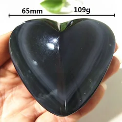 100% Natural Colored obsidian Crsyatl Heart Stone Feng Shui Ornaments Home Decor Powerful Energy Reiki Meditation Chakra Healing