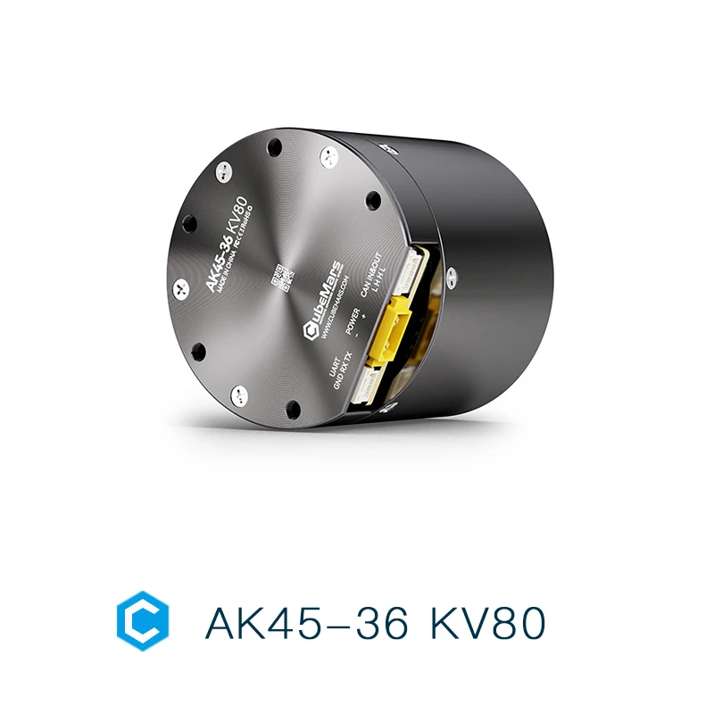 CubeMars High Torque Robotic Actuator AK45-36 KV80  Peak 36 1 Planetary Gear BLDC Motor with Driver for Robot Arm Exoskeleton