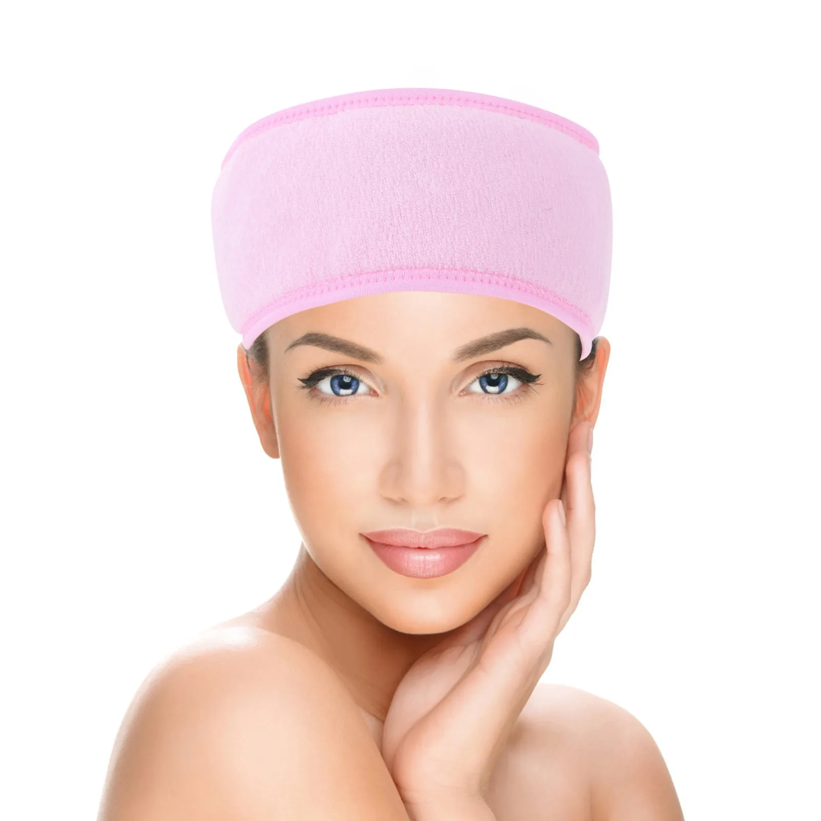 

1Set Facial Headband Soft Cloth Skincare Headband Makeup Hairband Non-Slip Spa Facial Hair Wrap Face Washing Sponge for Women