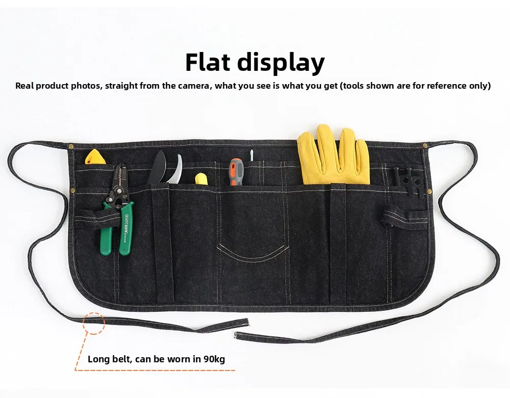 

Garden Tool Apron With Multiple Pockets Large Capacity Belt Pouch Gardening Utility Waist Bag