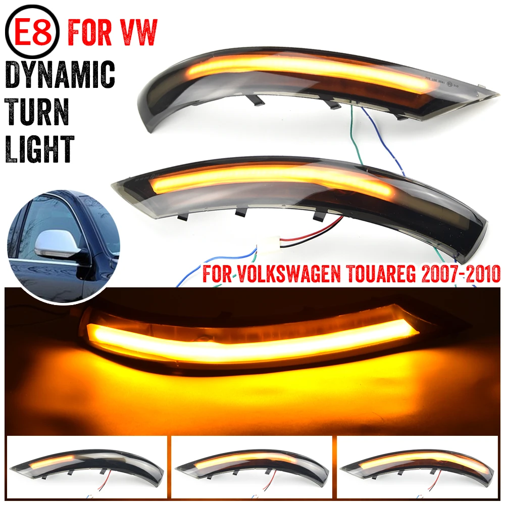 

2Pcs LED Dynamic Indicator Turn Signal Light For VW Touareg I MK1 7L Facelift 2007-2011 Dynamic Turn Signal Light For VW Touareg
