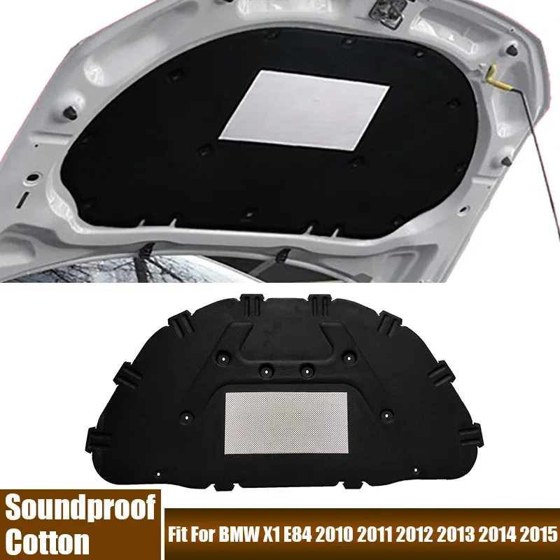 Car Engine Hood Soundproof Cotton Fit For BMW X1 E84 2010 2011 2012 2013 2014 2015 Single Aluminum Sound & Heat Soundproof Pad