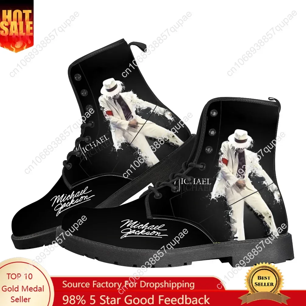 

Michael Jackson Casual Boots Pop Singer Dancer Mens Womens Shoes Fashion 3D Boot Outdoor High Quality Couple Customize Made Shoe