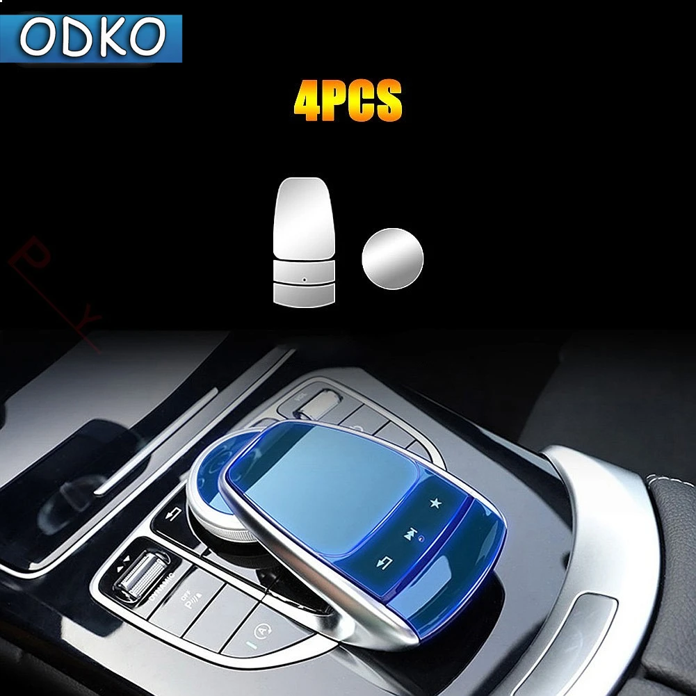 For Mercedes Benz C E G V GLC Class W205 W213 X253 W463 W464 G500 Car Center Console Multimedia Mouse Button TPU Protector Film