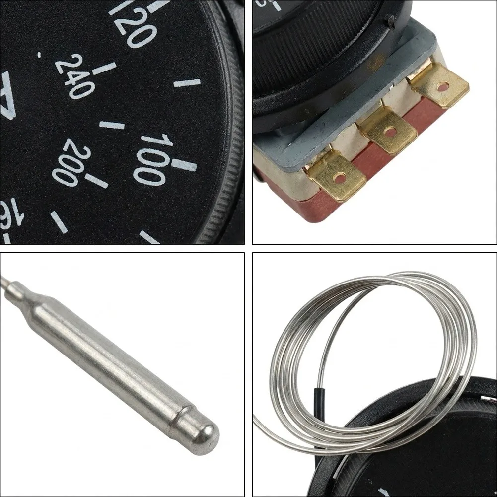 Adjustable 32-248F Electric Radiator Cooling Fan-Thermostat Switch With Sensor Probe For RV Engine Temperature Control Kit