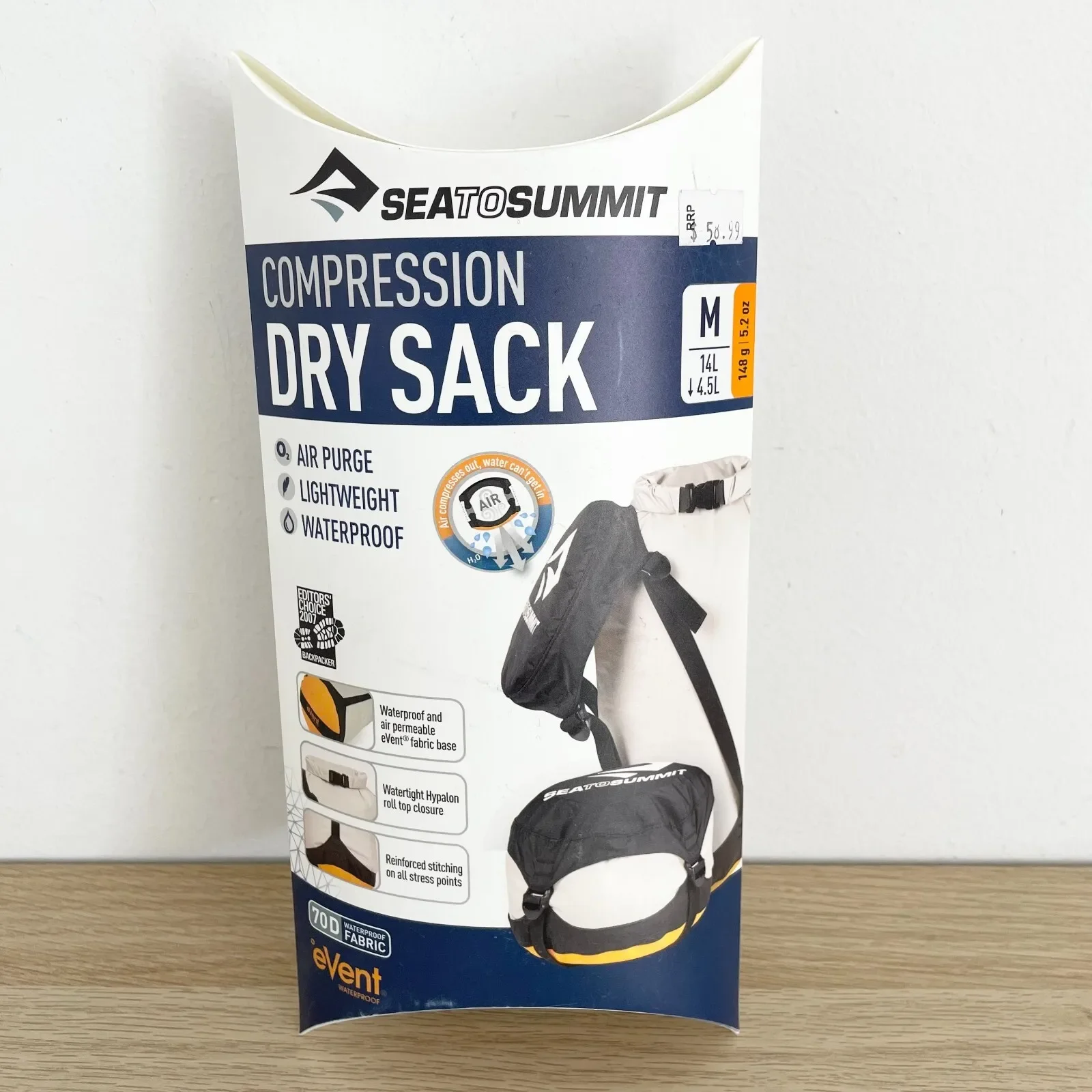 sea-to-summit-event-ドライコンプレッションサック-防水-軽量-グレー-サイズ-m-45-14l