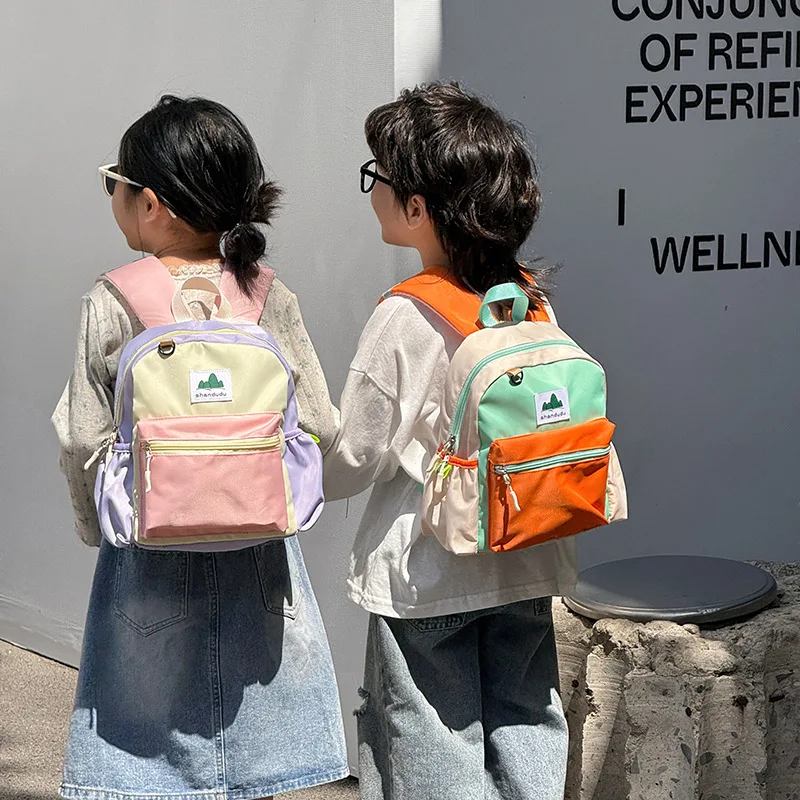 

Kids Anti Lost Backpack with Leash, Patchwork Cute Backpack for Girls Age 2-8, Adjustable Children School Bag for Kindergarten