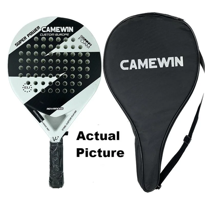 Kaiwei Blue and White Beach Appearance Beautiful Sports Board Tennis Racquet 50% Carbon Manufacturer Sales