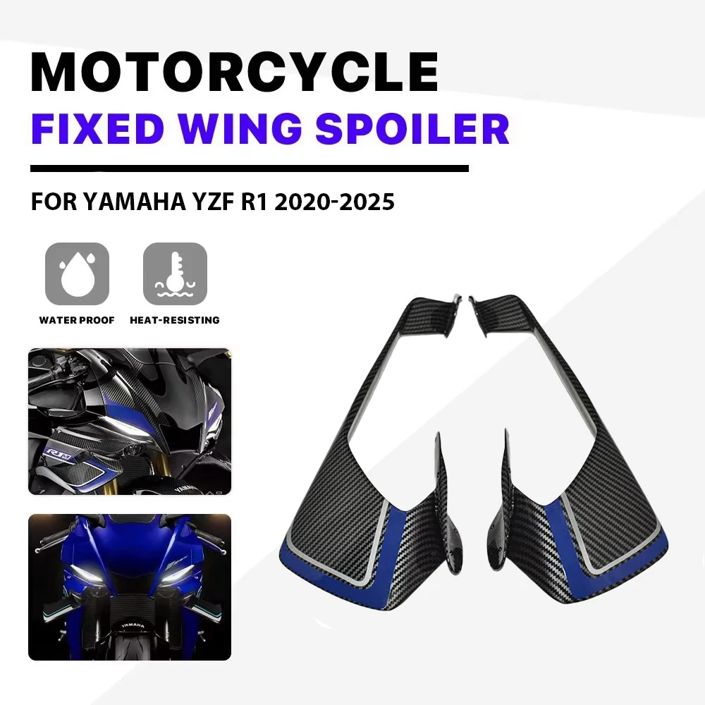 

Для YAMAHA YZFR1 YZF R1 R1M 2020 2021 2022 2023 2024 Обтекатель с фиксированным крылом R1 Winglet Spoiler Wing Аксессуары для мотоциклов ABS Bull