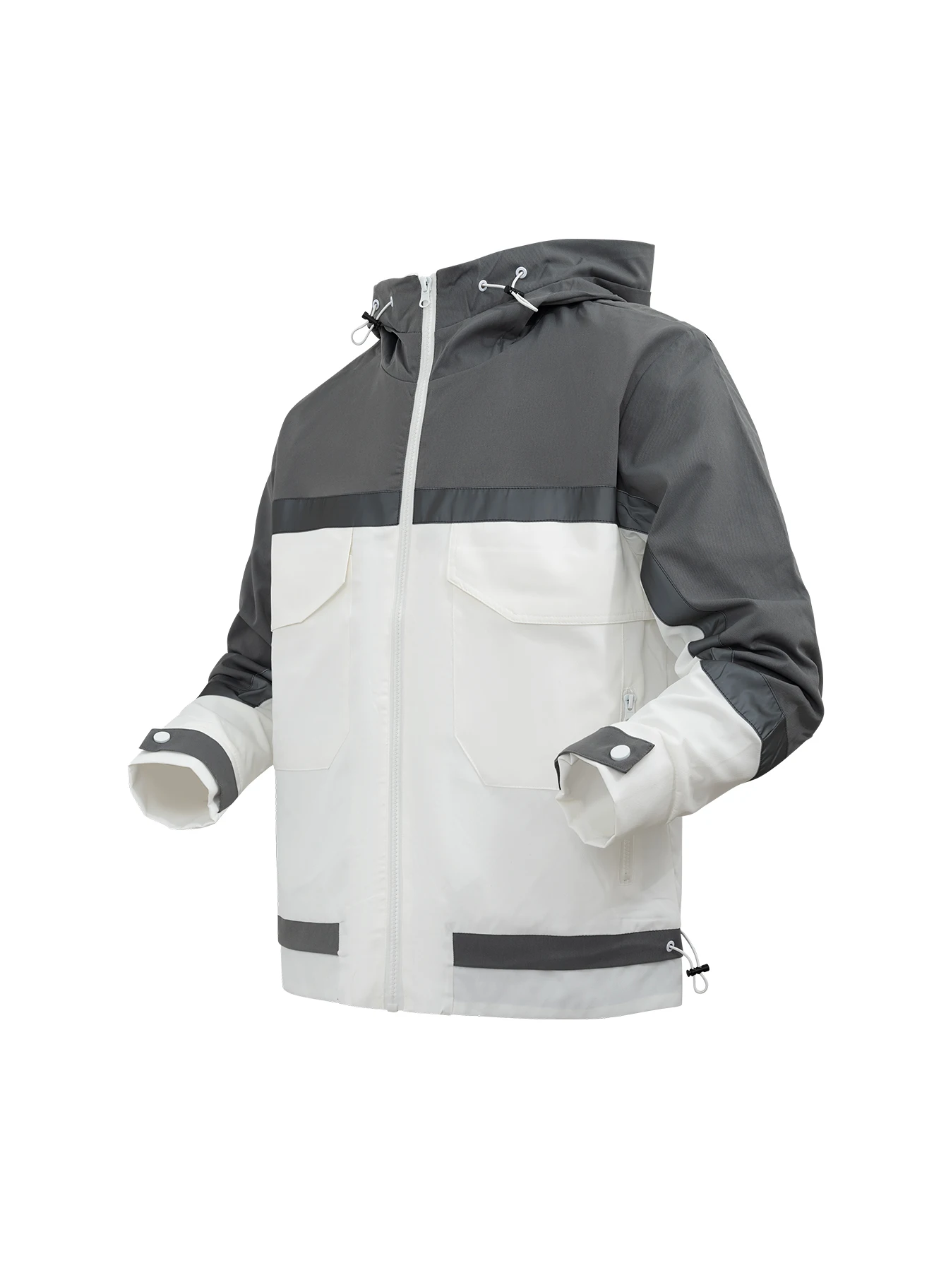 Men's Winter Jacket Windproof Waterproof Warm Fashion Casual Sporty Outdoor Skiing Coat, Thickened Color Block Design.