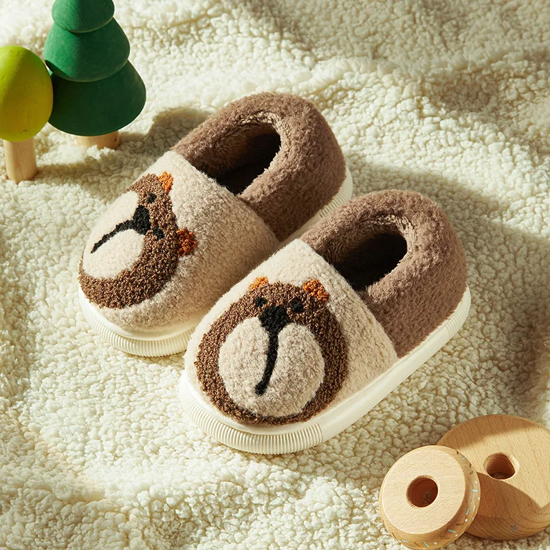 Vrolijke Mario Winter Kinder Slippers Indoor Meisjes Jongens Thuis Warm Anti-Slip Katoenen Slippers