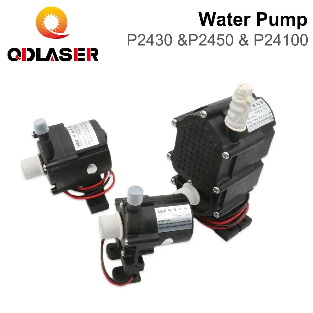 QDLASER Water Pump P2430 P2450 P24100 for S&A Chiller CW-3000 CW-5000 CW-5200 CO2 Laser Engraving Machine Cooling Parts