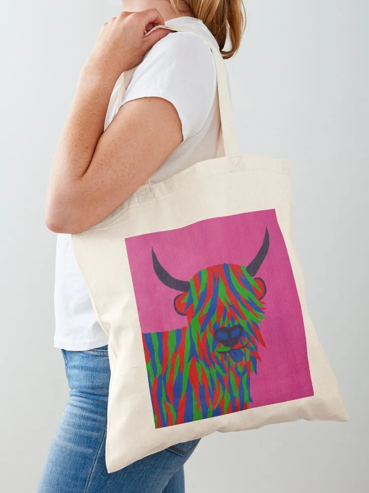 Cowdelious - The Highland Cow Tote Bag canvas shopping bag Women's shopper bag shopping cart bags shopping logo