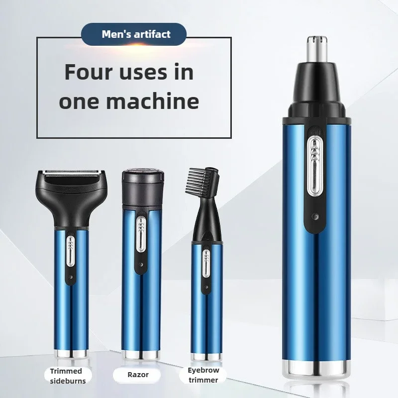 USB wiederaufladbare Rasieren Mini Rasierer Trimmer 4in1 multifunktionale elektrische Nasenhaarschneider Koteletten Nasenhaar Augenbrauenschneider