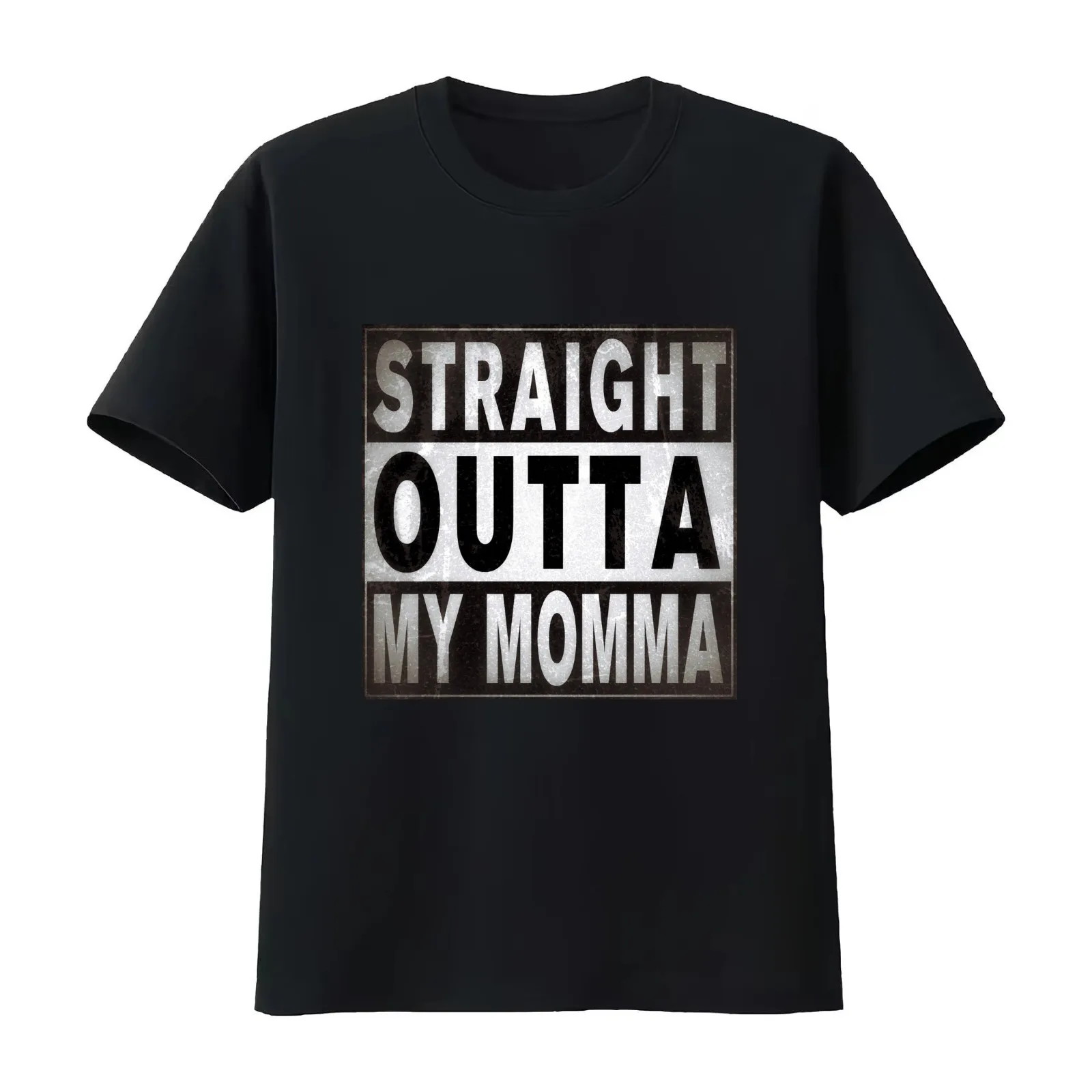 Straight outta my momma T-Shirt Summer Casual Cotton Tee Oversized Streetwear Tops Vintage Graphic Print Unisex Men Women