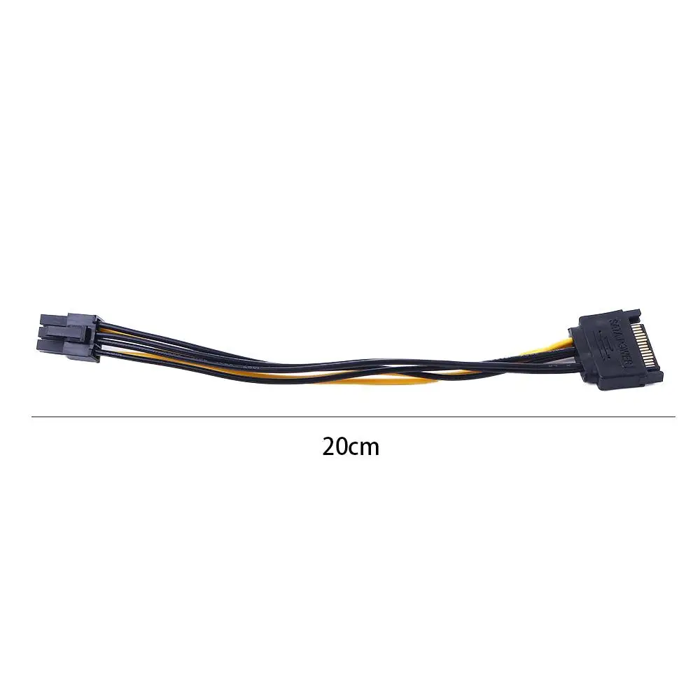 To 6 Pin PCI Express Power Supply Cable Graphics Card Power Cord SATA Power Cable SATA Adapter Cable Video Card Power Cable