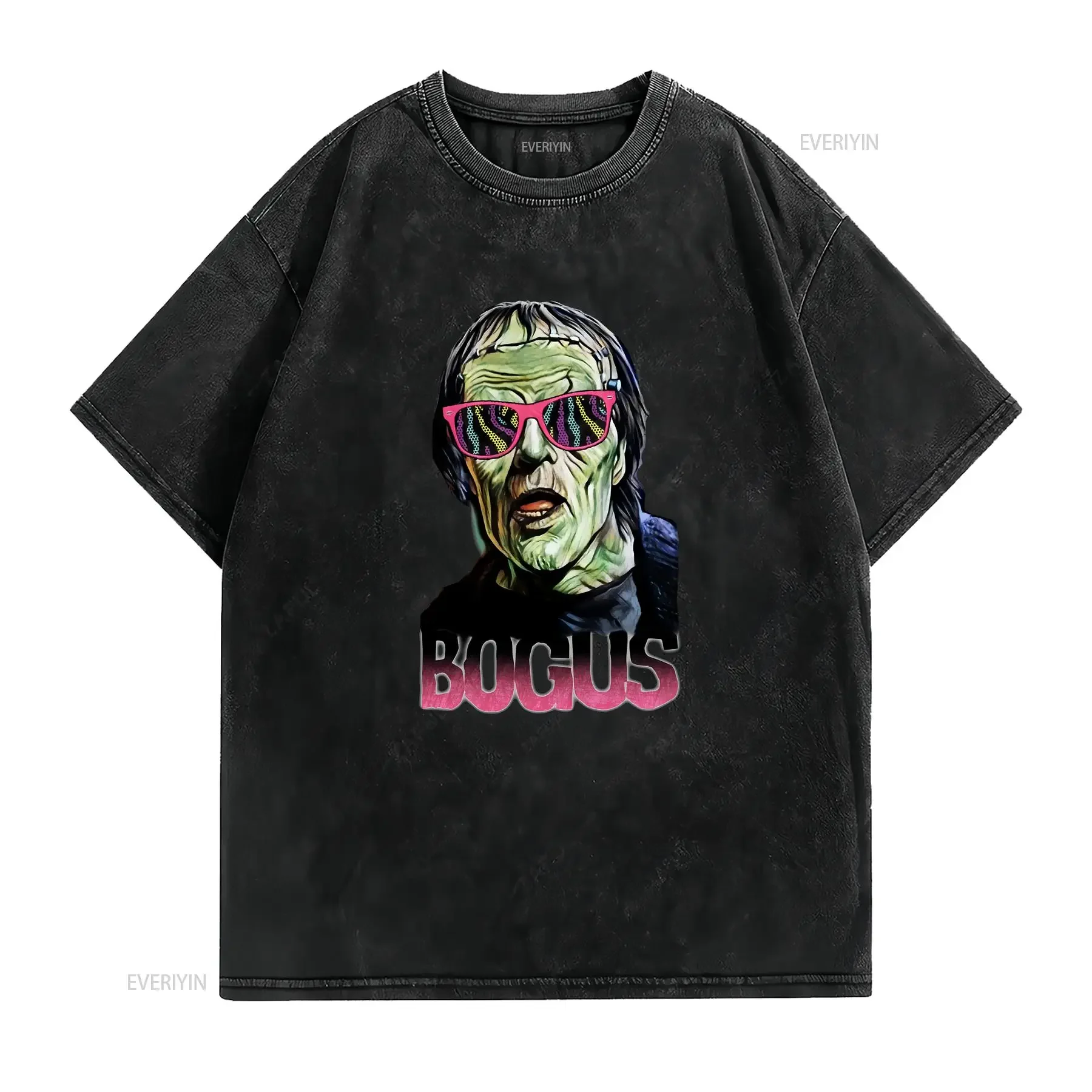 HOT the Monster squad tee Bogus 80s Horror movie shirt vintage Washed Versatile Unisex homme streetwear Stylish fashion