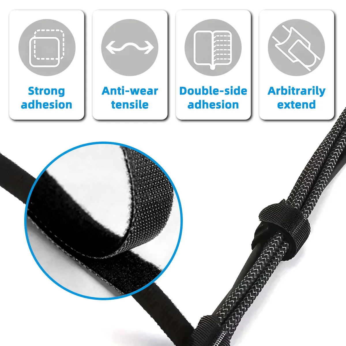 5/30PCS Reusable Multifunctional Cable Tie For Home Office Data Cable Management Wire Sorting And Bundling With Cable Organizer