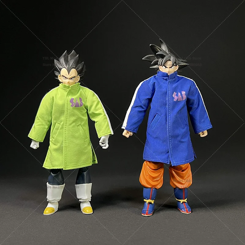 1/12 Scale Male Clothes Trunks Blue Denim Top Goku and Vegeta's Cold-proof Jacket For SHF 6-inch Action Figure Soldier Scene - view 5