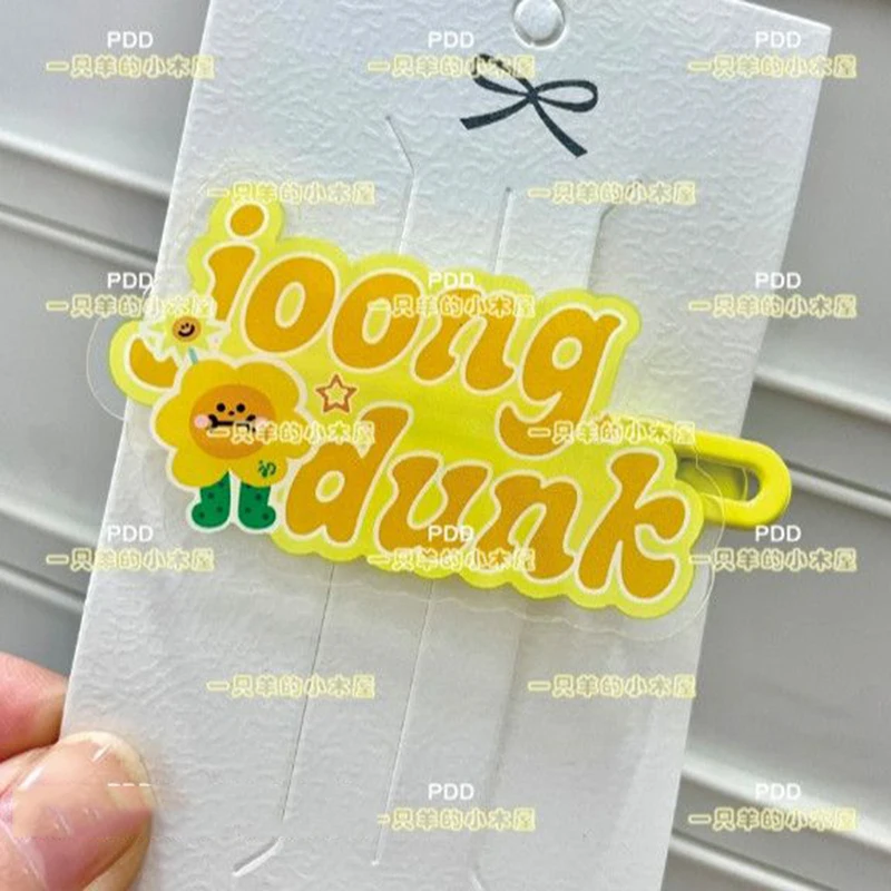 GMMTV Joongdunk-horquilla para Cosplay, pasadores acrílicos de dibujos animados, pinza para el pelo con letras dulces, accesorios para el cabello de Carnaval