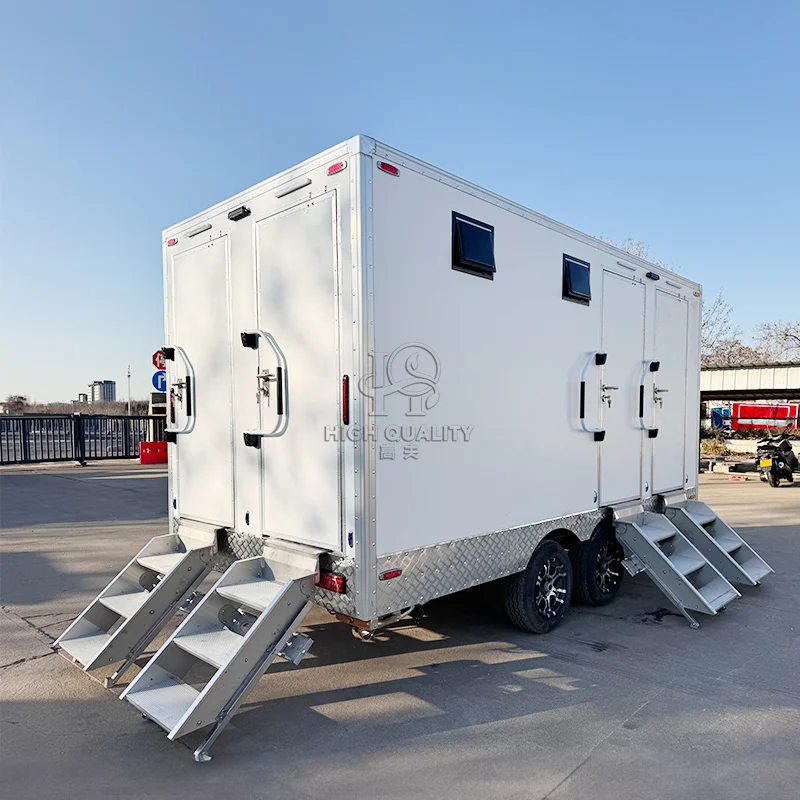 Premium Luxury Mobile Toilet Trailer Portable Restroom Trailer for Weddings Corporate Functions and Public Events
