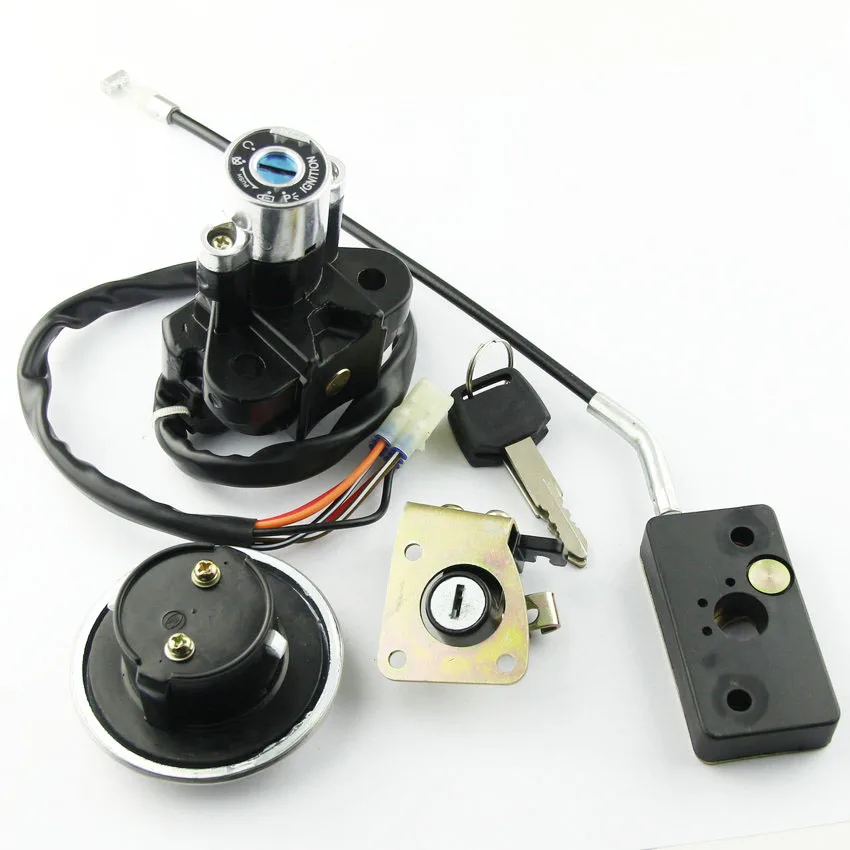 

Motorcycle Ignition Switch Fuel Gas Tank Cap Cover Seat Lock Key Set Kit For Suzuki GZ125 1998-2003 GZ250 1999-2011