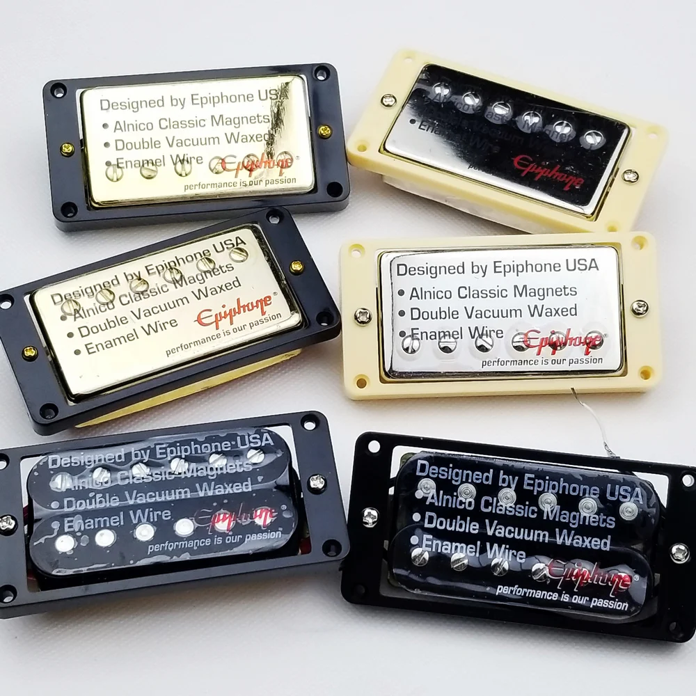 1 Set Original Genuine   Standard SG Electric Guitar Alnico Bar Humbucker Pickups Nickel Silver Gold Black MADE IN KOREA